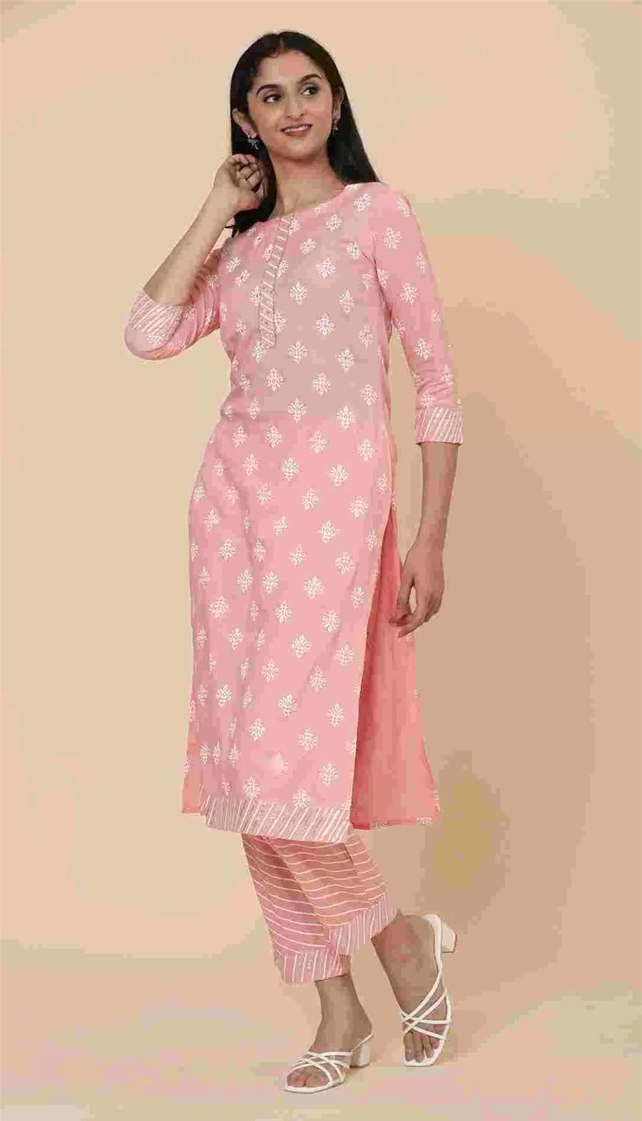 Rayon Embroidered Straight Kurta Palazzo Set